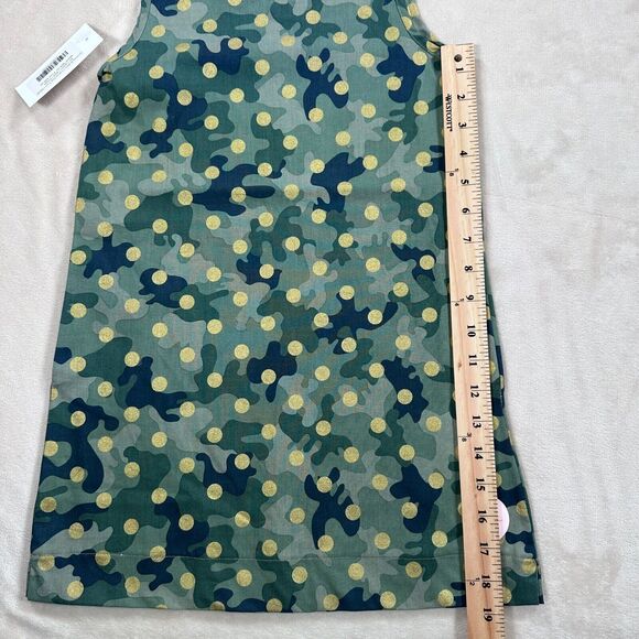 Smiling Button Girls Size 8 Green Camo Gold Polka Dot Tunic Dress New - Picture 8 of 8